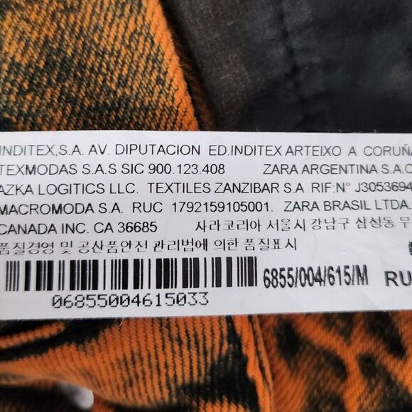 Zara Denim Skirt Womens Medium Orange Mini Bloggers Favorite Boho High-Rise NWOT - Picture 6 of 9